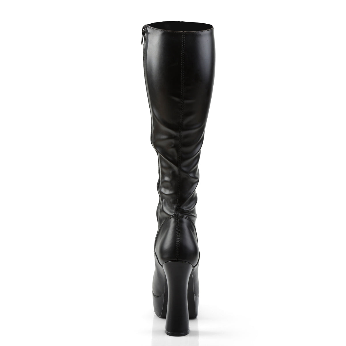 Pleaser Womens Boots ELECTRA-2023 Blk Str Faux Leather