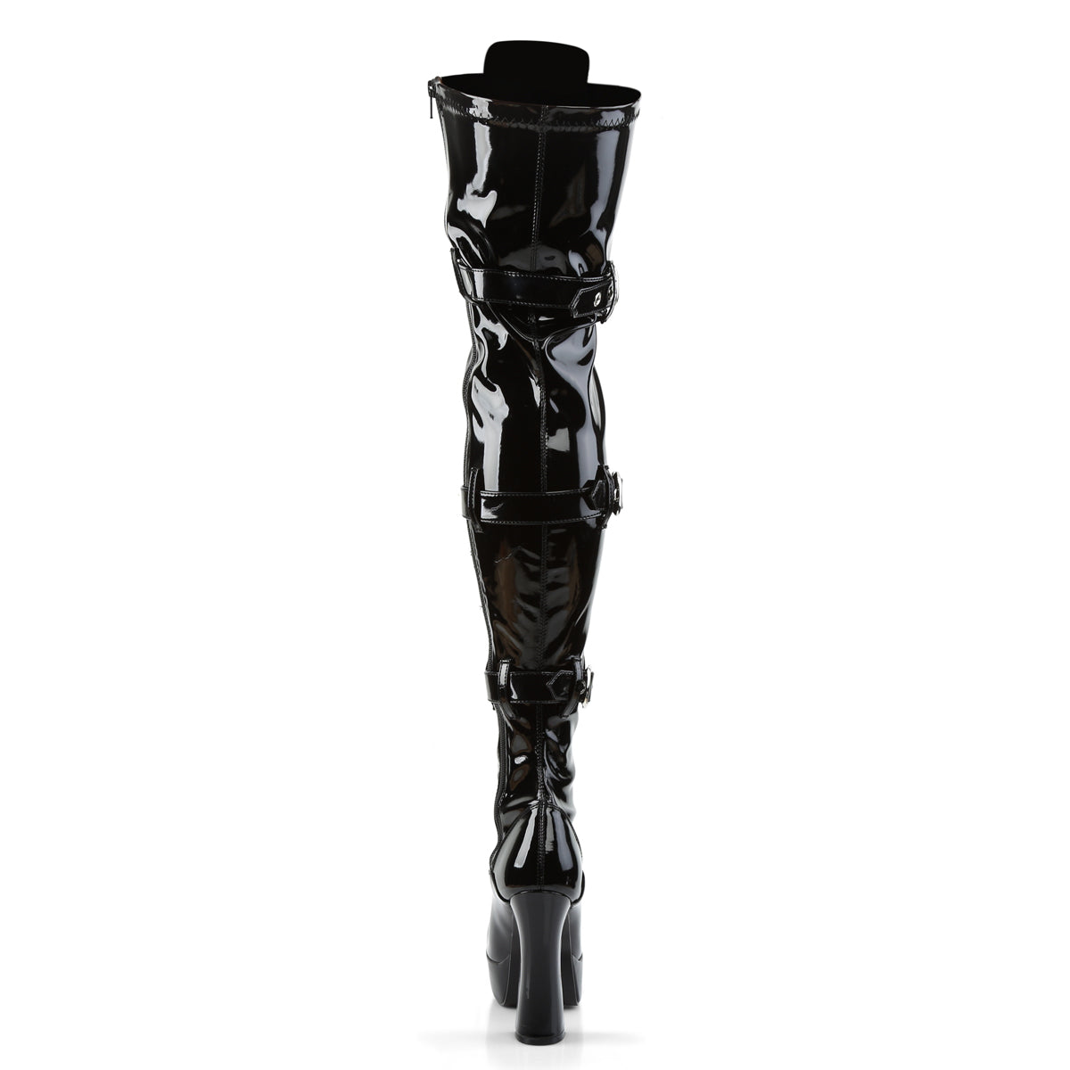 Pleaser Womens Boots ELECTRA-3028 Blk Str Pat