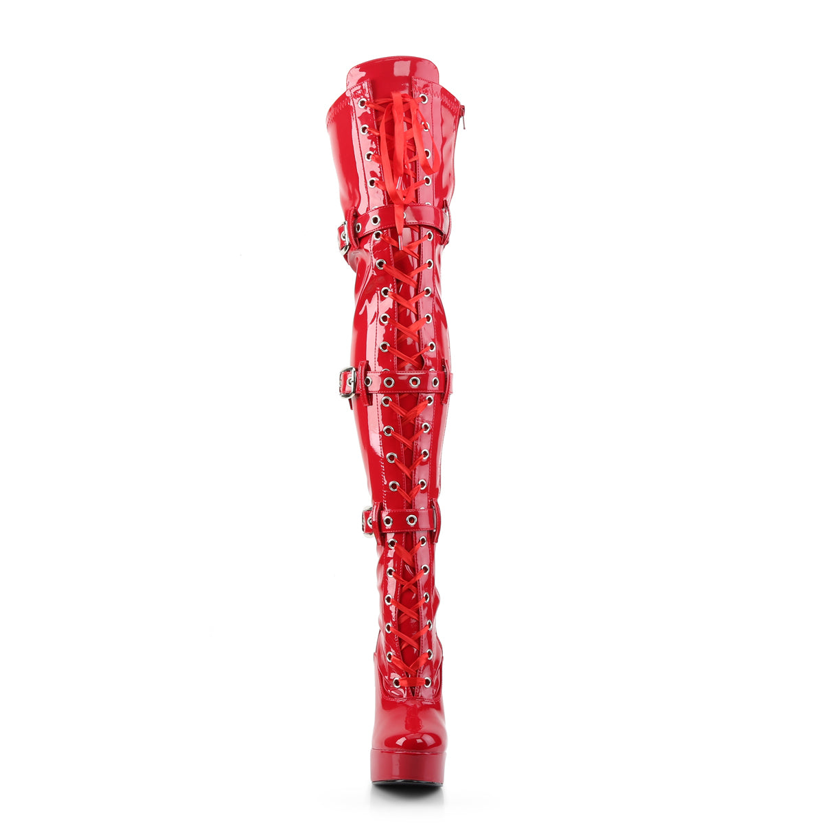 Pleaser Womens Boots ELECTRA-3028 Red Str Pat