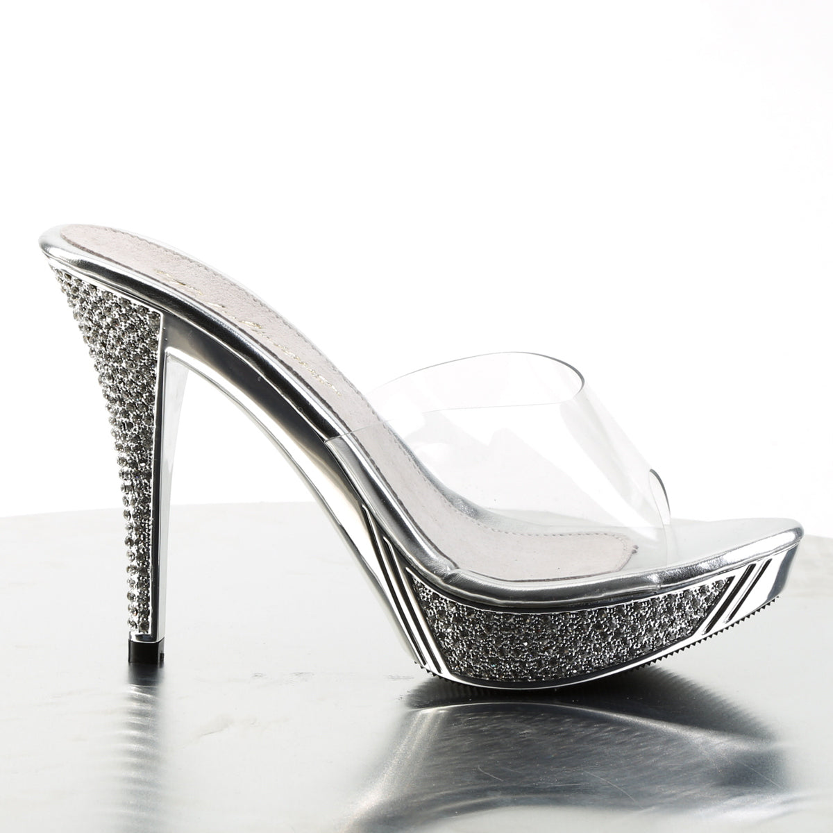 Fabulicious Womens Sandals ELEGANT-401 Clr/Slv Chrome