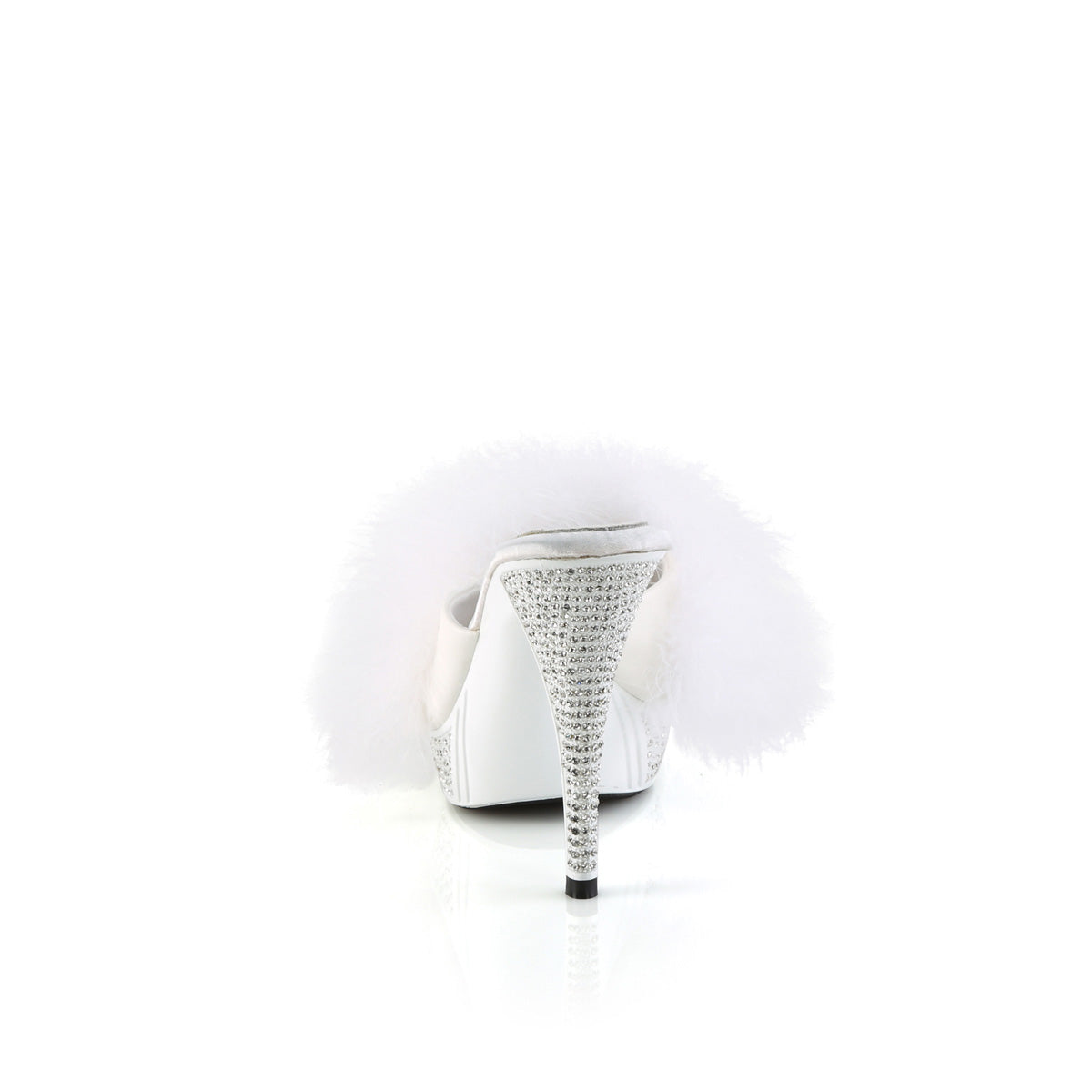 Fabulicious   ELEGANT-401f WHT MARABOU-FASH PELLE/WHT