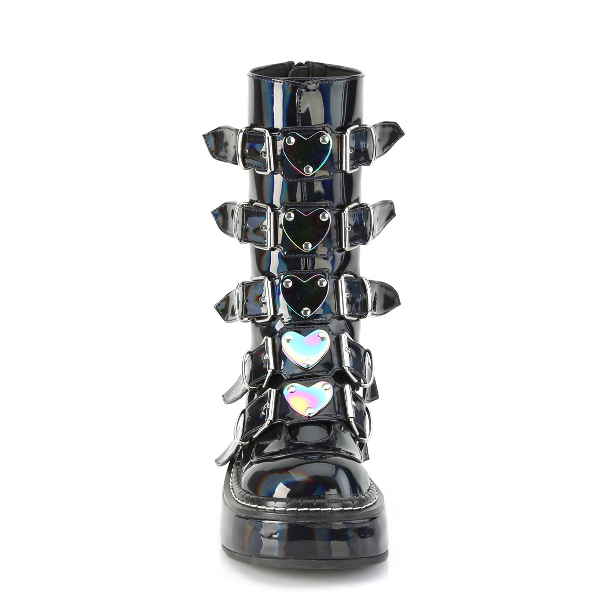 DemoniaCult Stivali da donna EMILY-330 ologramma BLK