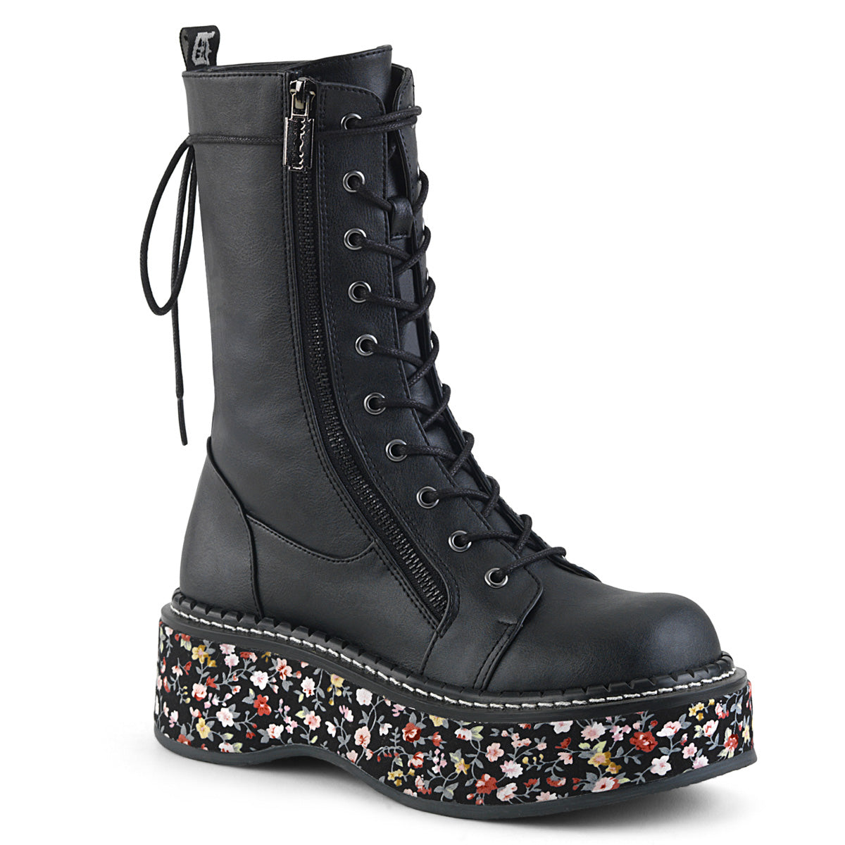DemoniaCult Stivali da donna EMILY-350 tessuto vegan in pelle vegana