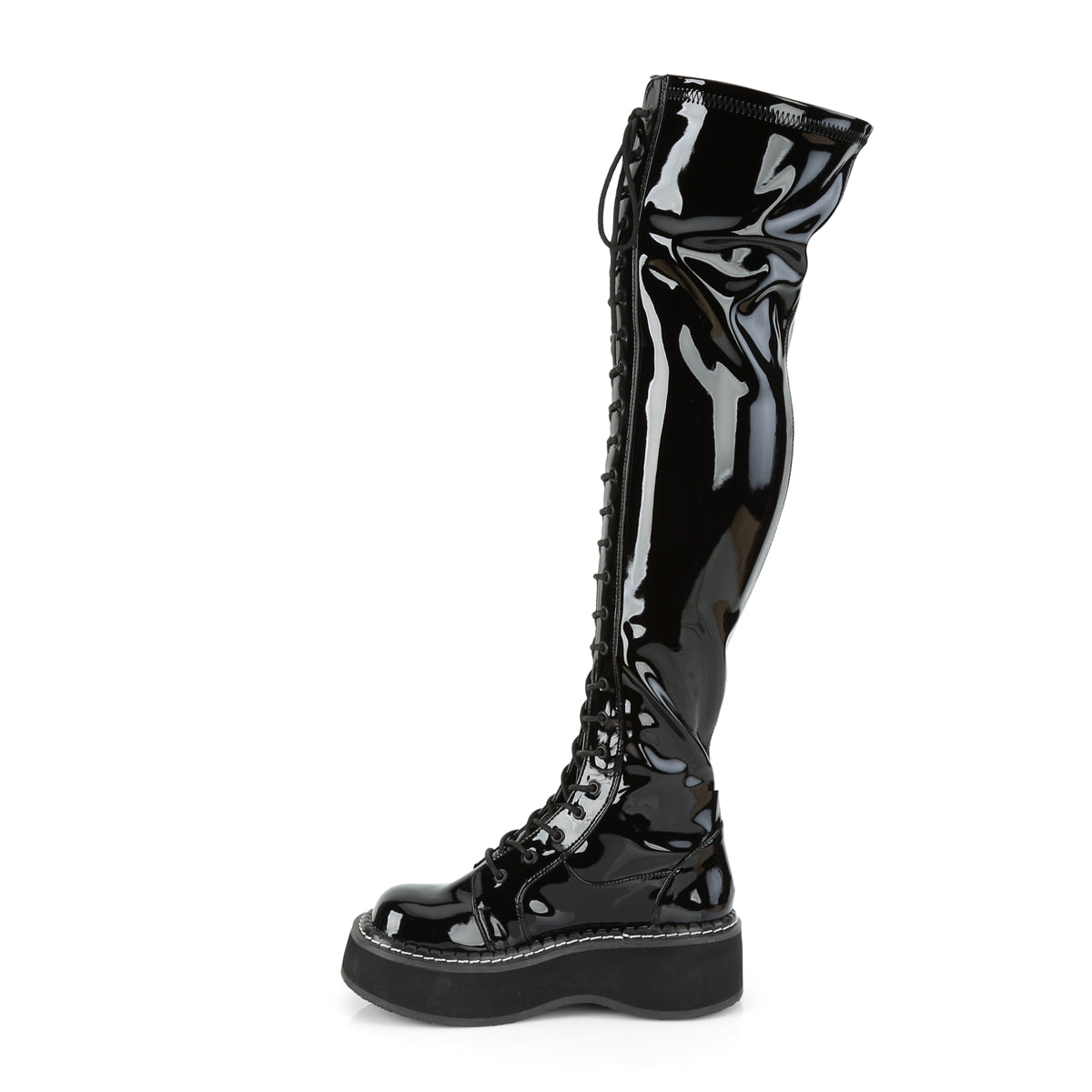 DemoniaCult Stivali da donna EMILY-375 blk pat
