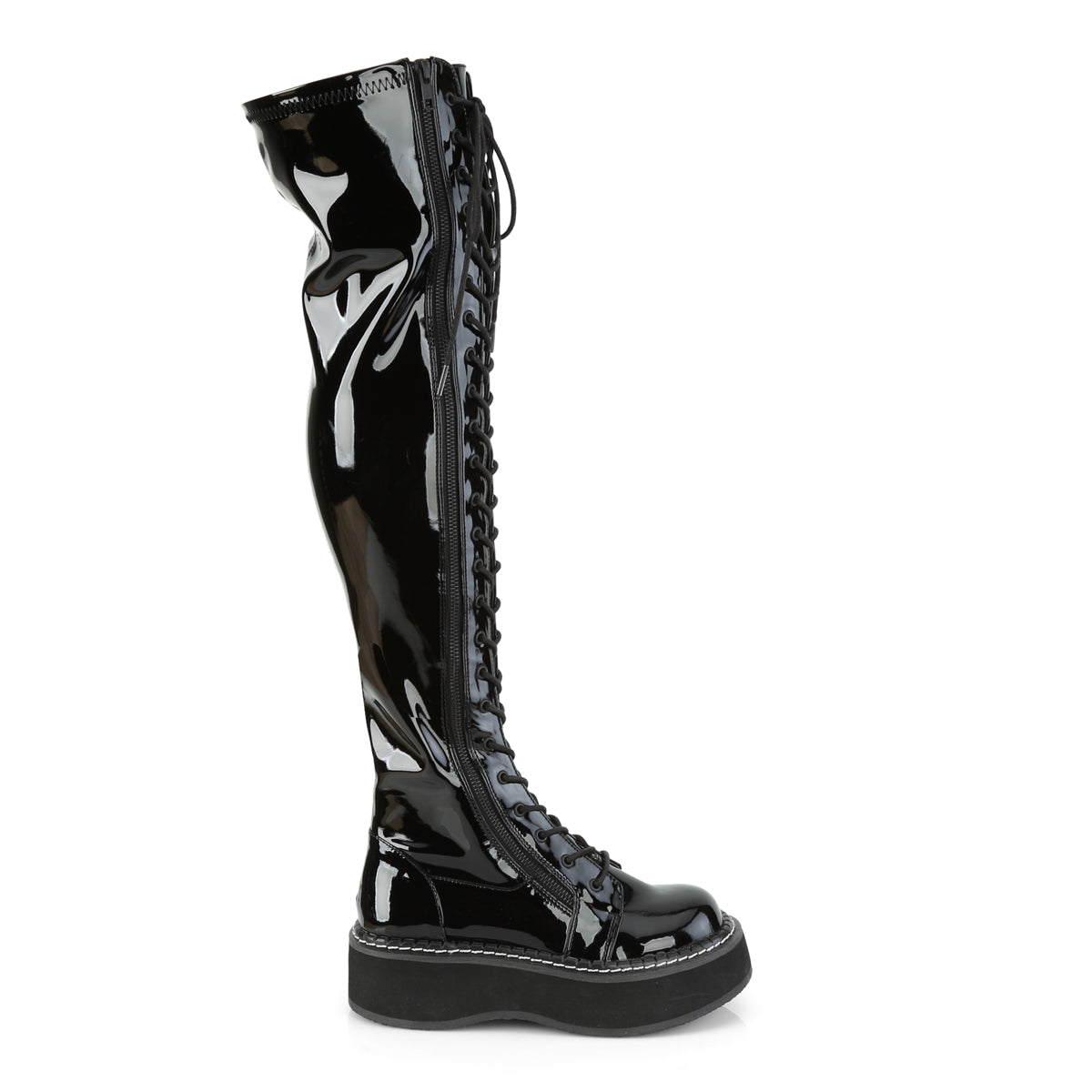 DemoniaCult Stivali da donna EMILY-375 blk pat