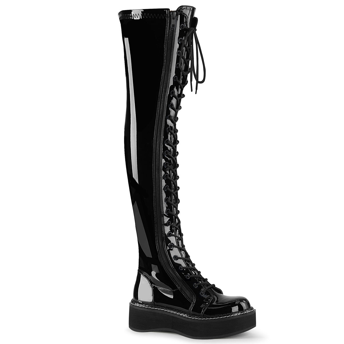 DemoniaCult Stivali da donna EMILY-375 blk pat