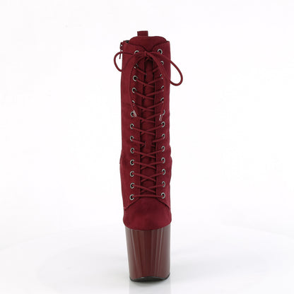 Pleaser   ENCHANT-1040 Burgundy Faux Suede/Burgundy Matte