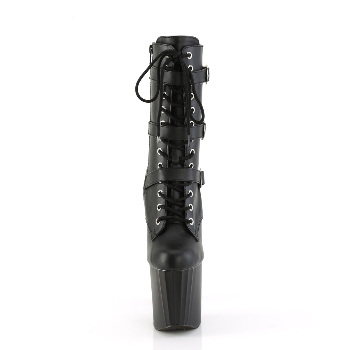 Pleaser   ENCHANT-1043 Blk Faux Le/Blk Matte