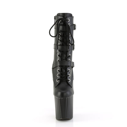 Pleaser   ENCHANT-1043 Blk Faux Le/Blk Matte