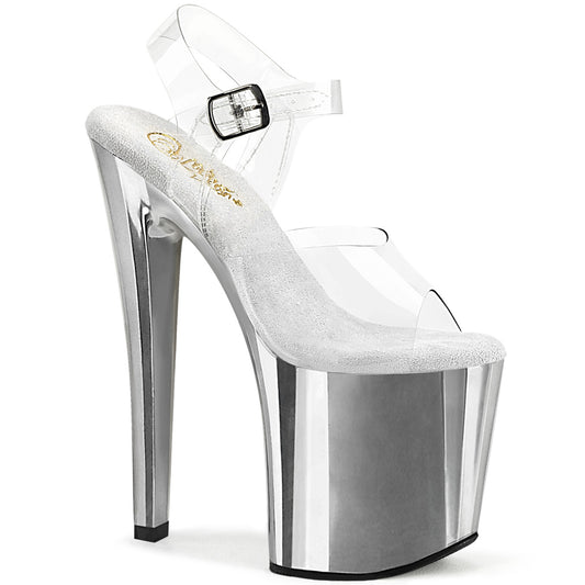 Pleaser   ENCHANT-708 CLR/SLV Chrome