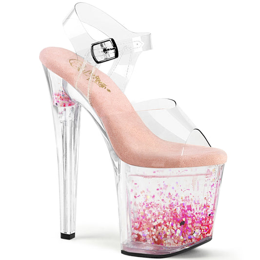 Pleaser   ENCHANT-708AQUA-03 Clr/Clr-B. Pink