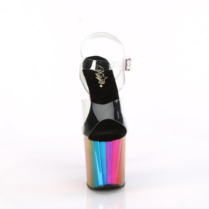 Pleaser   ENCHANT-708rc Clr/Rainbow Cromo
