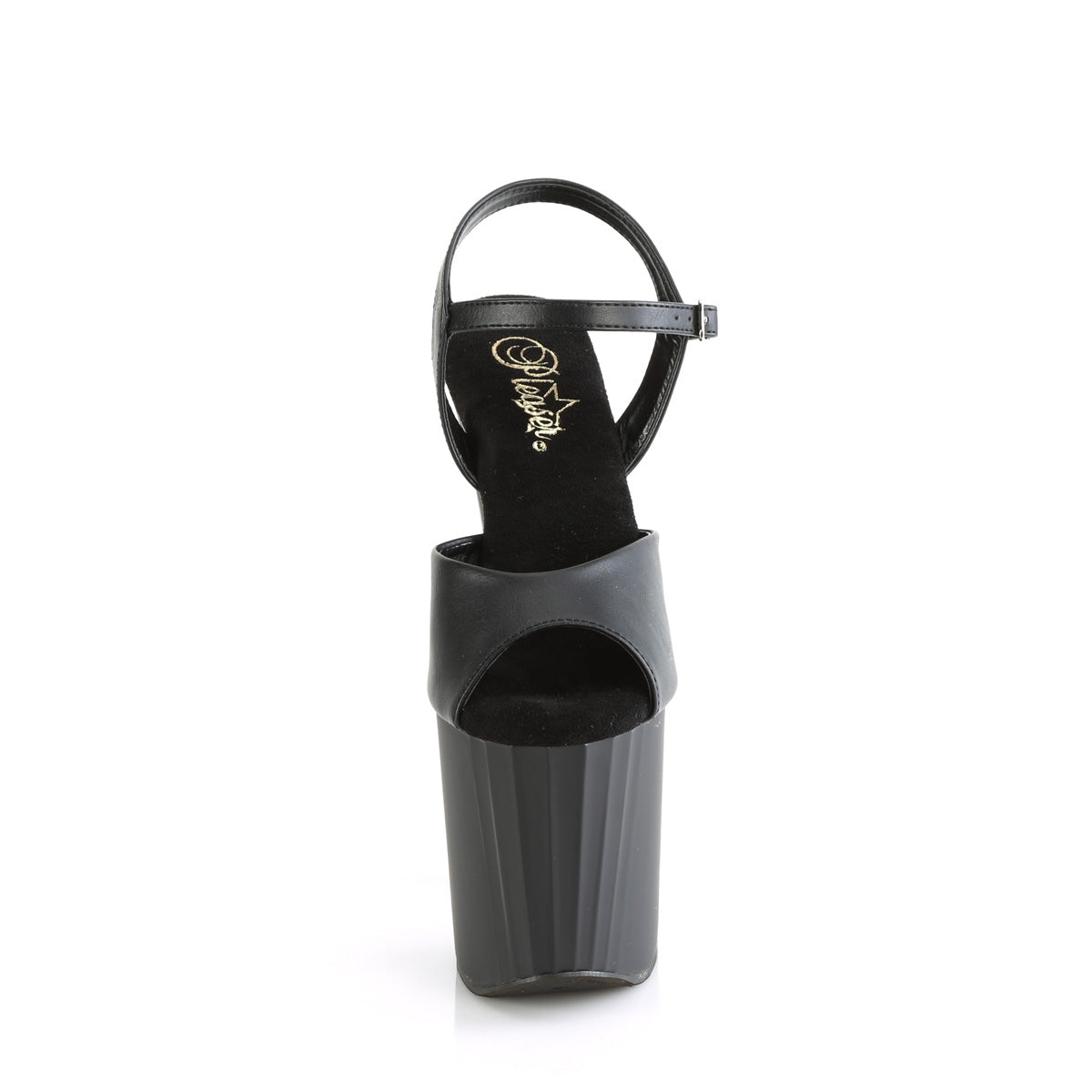 Pleaser   ENCHANT-709 BLK FAUX PELLE/BLK MATTE