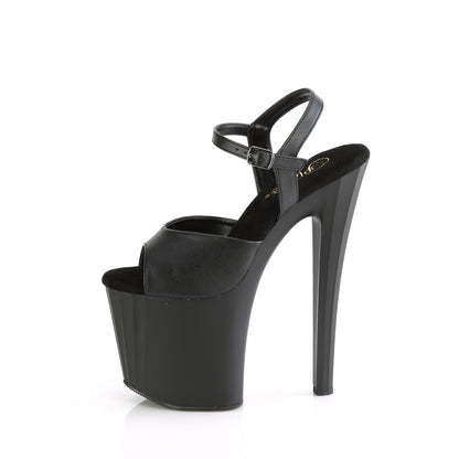Pleaser   ENCHANT-709 BLK FAUX PELLE/BLK MATTE