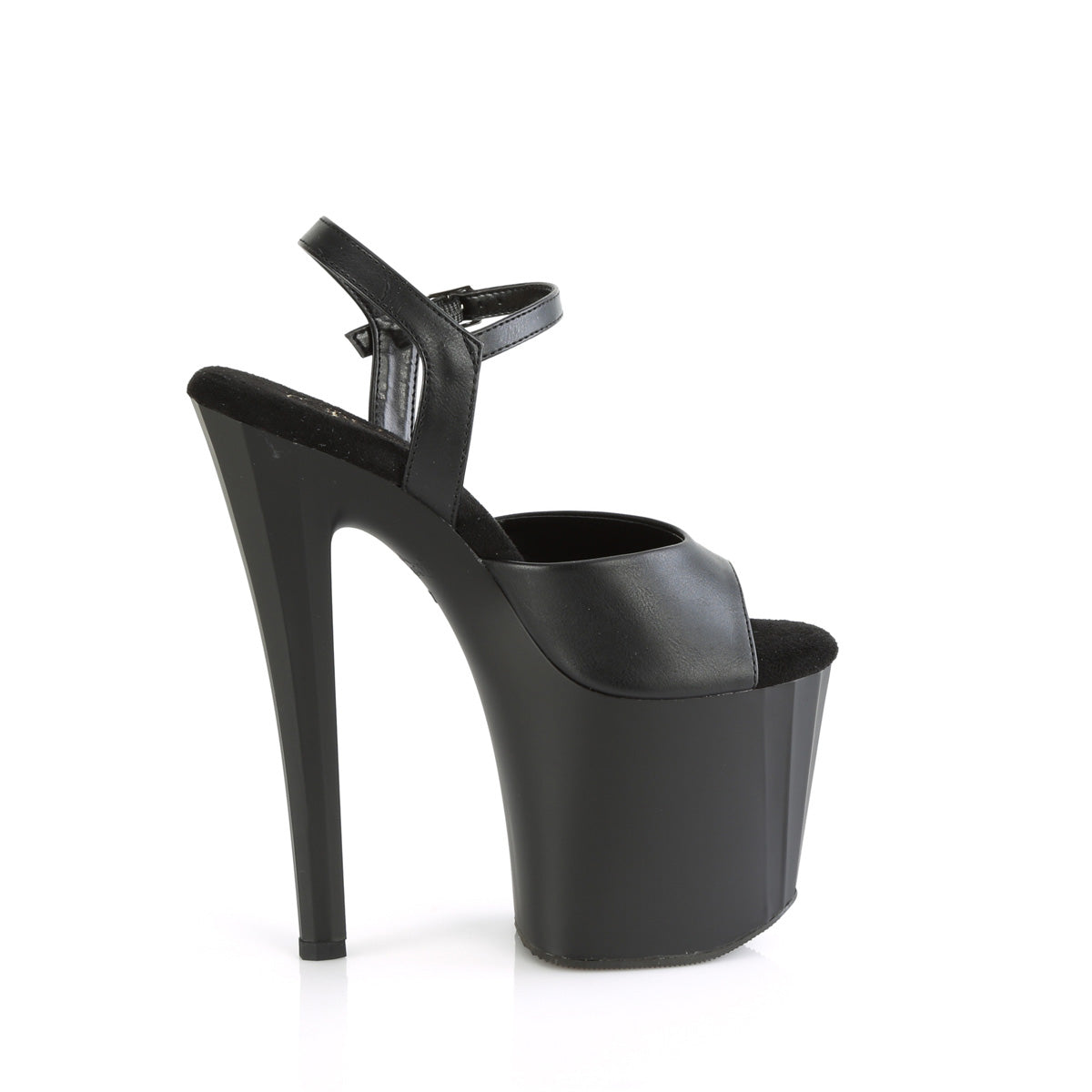 Pleaser   ENCHANT-709 BLK FAUX PELLE/BLK MATTE