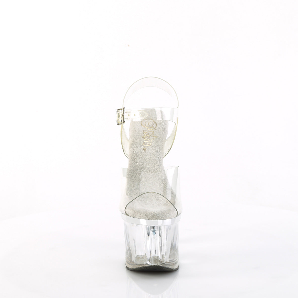 Pleaser  Sandali ESTEEM-708 CLR/SLV Chrome-Clr