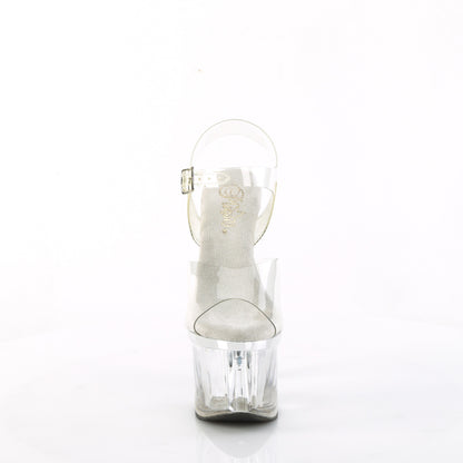 Pleaser  Sandali ESTEEM-708 CLR/SLV Chrome-Clr