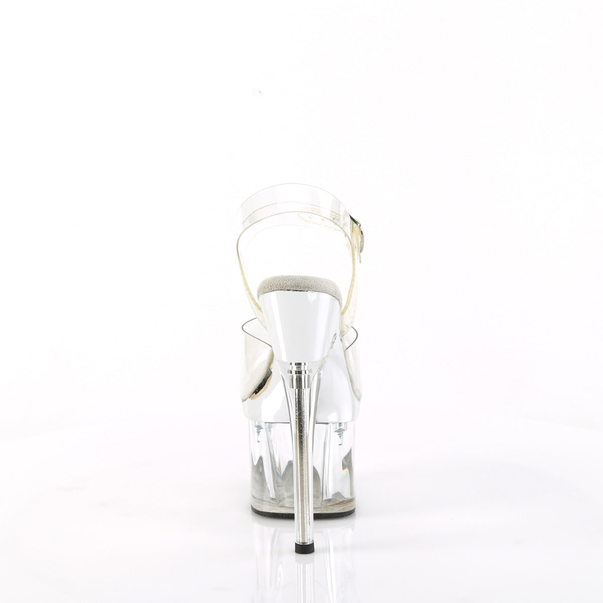 Pleaser  Sandali ESTEEM-708 CLR/SLV Chrome-Clr