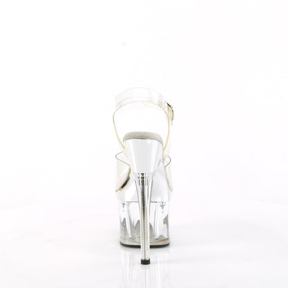 Pleaser  Sandali ESTEEM-708 CLR/SLV Chrome-Clr