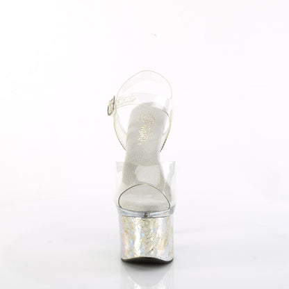 Pleaser  Sandali ESTEEM-708CK CLR/CLR-SLV Holo Crackle