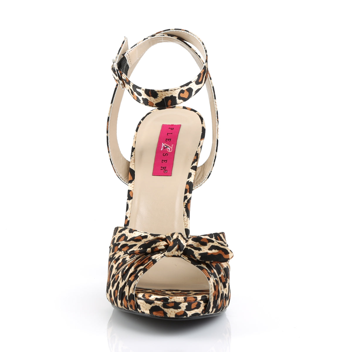 Pleaser Pink Label Pompe da donna EVE-01 ghepardo satinato