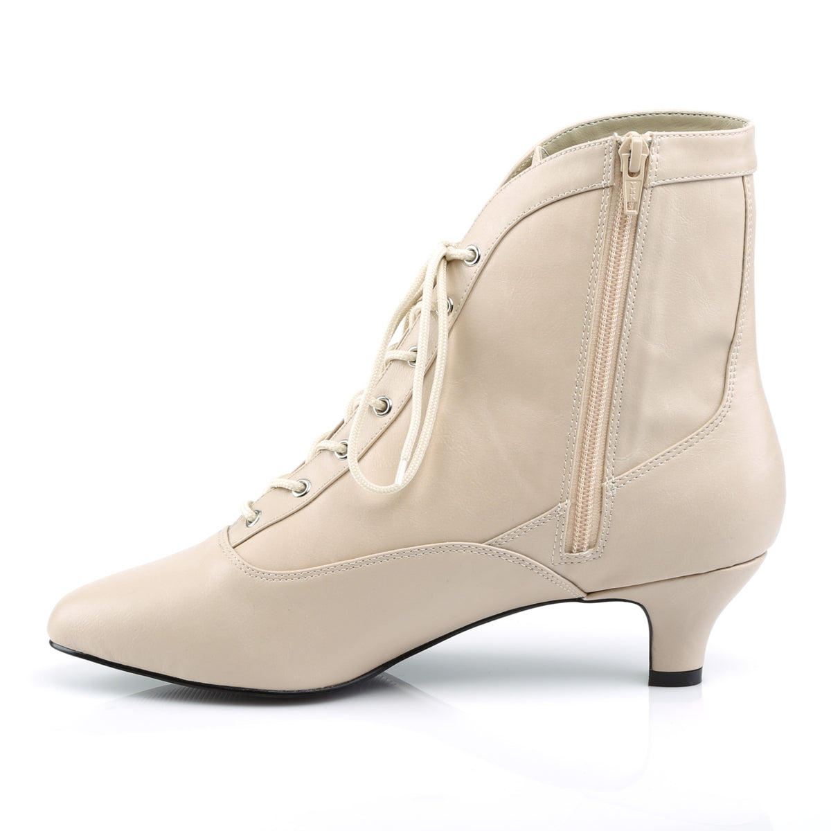Pleaser Pink Label Stivaletti da donna FAB-1005 Crema in ecopelle