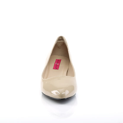 Pleaser Pink Label Womens Pumps FAB-420 Cream Pat