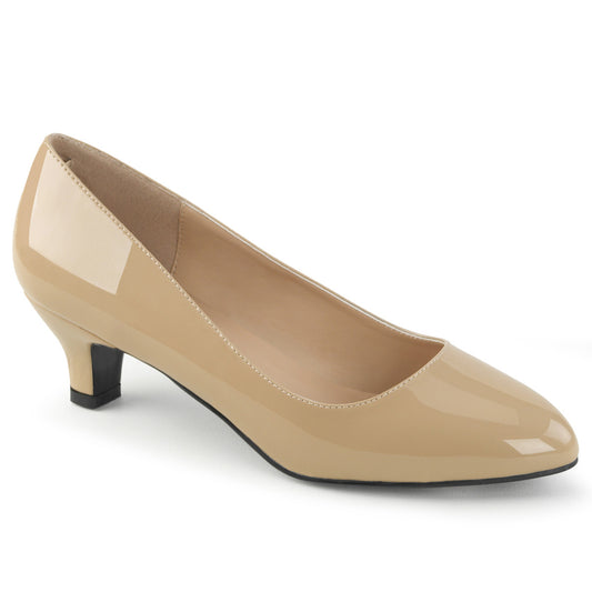 Pleaser Pink Label Womens Pumps FAB-420 Cream Pat