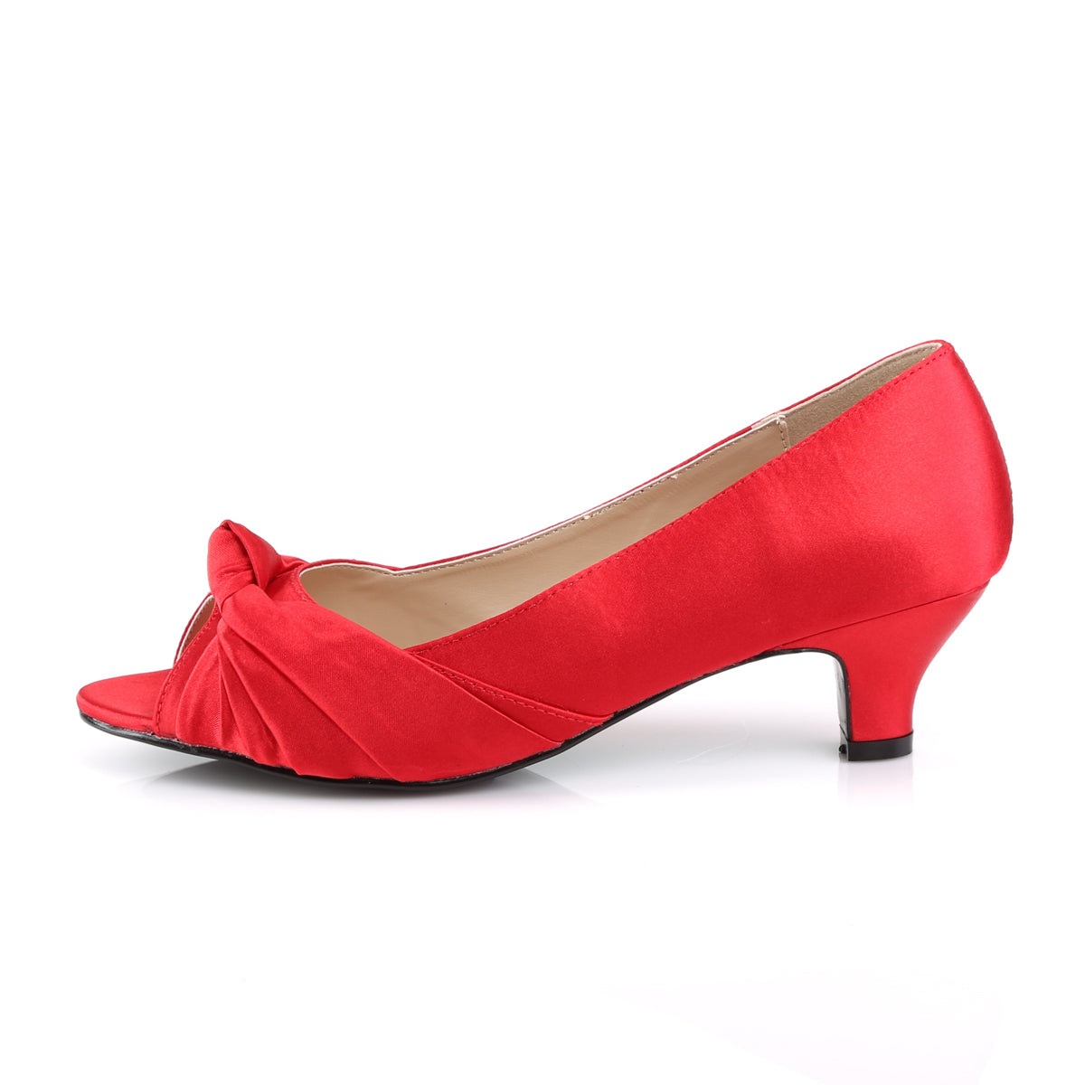 Pleaser Pink Label Pompe da donna FAB-422 raso rosso