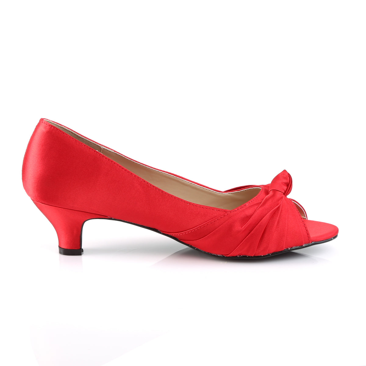 Pleaser Pink Label Pompe da donna FAB-422 raso rosso