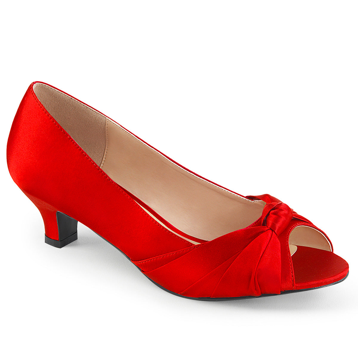 Pleaser Pink Label Pompe da donna FAB-422 raso rosso