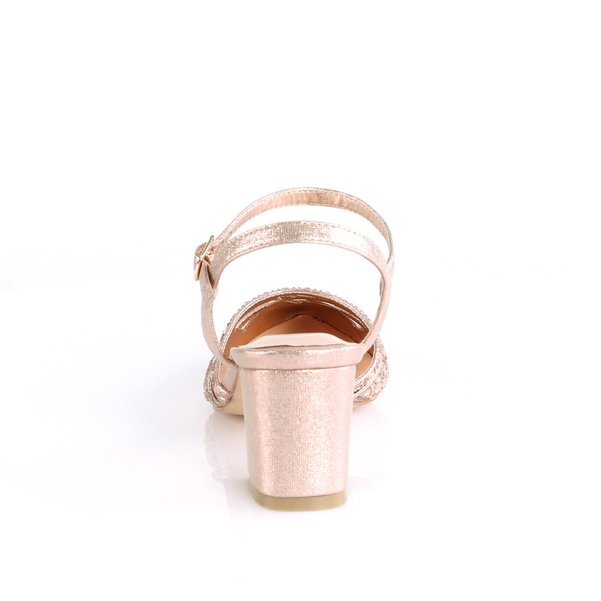 Fabulicious Womens Pumps FAYE-06 Rose Gold Shimmering Fabric