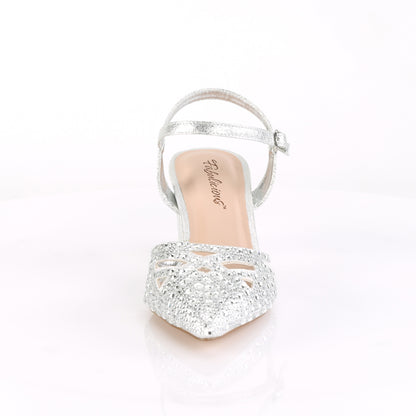 Fabulicious Pompe da donna FAYE-06 tessuto scintillante SLV