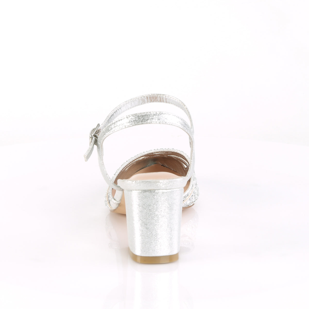 Fabulicious Pompe da donna FAYE-06 tessuto scintillante SLV