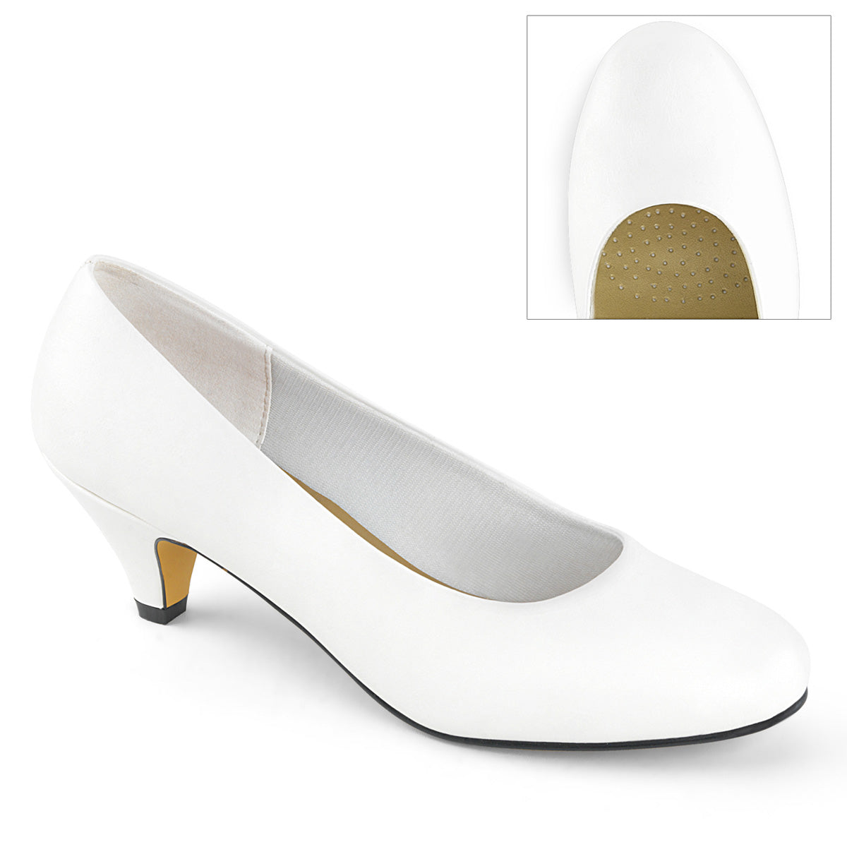 Pleaser Pink Label Pompe da donna FEFE-01 Wht in ecopelle