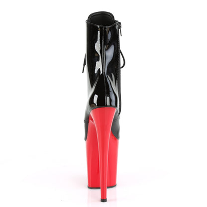 Pleaser Stivaletti da donna FLAMINGO-1020 BLK PAT / RED