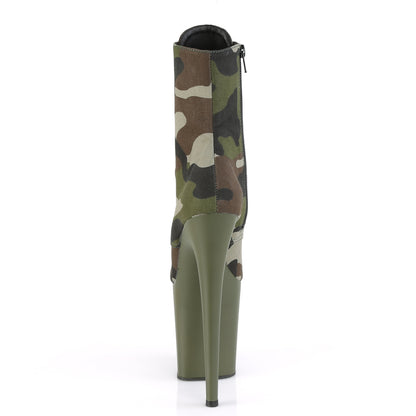Pleaser Stivaletti da donna FLAMINGO-1020Camo Tessuto Camo verde / Dark Olive Opaco
