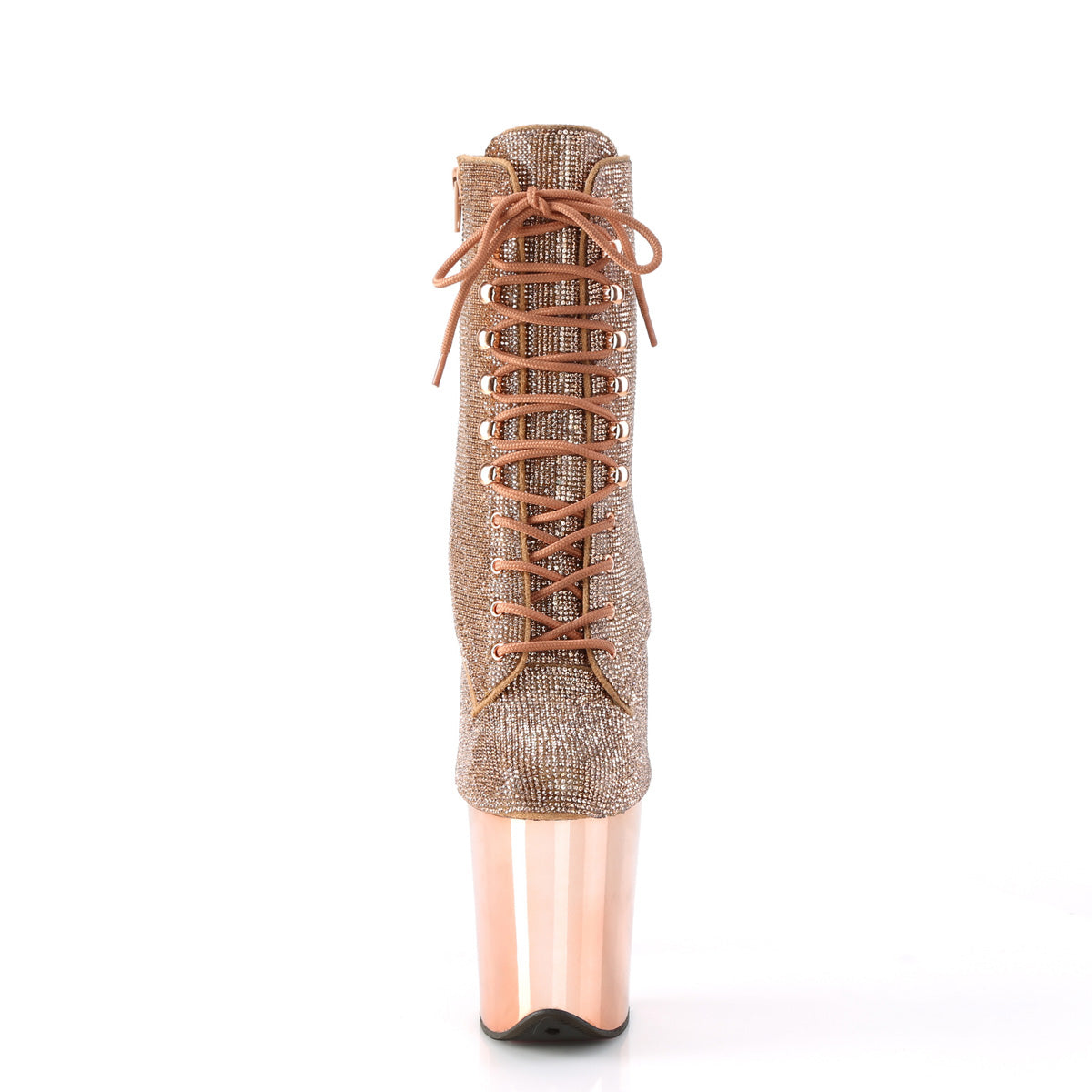 Pleaser  Ankle Boots FLAMINGO-1020CHRS Rose Gold RS/Rose Gold Chrome