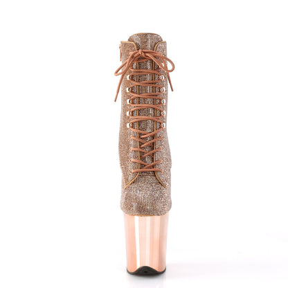 Pleaser  Ankle Boots FLAMINGO-1020CHRS Rose Gold RS/Rose Gold Chrome