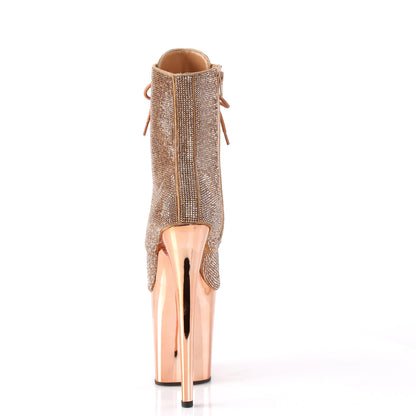 Pleaser  Ankle Boots FLAMINGO-1020CHRS Rose Gold RS/Rose Gold Chrome