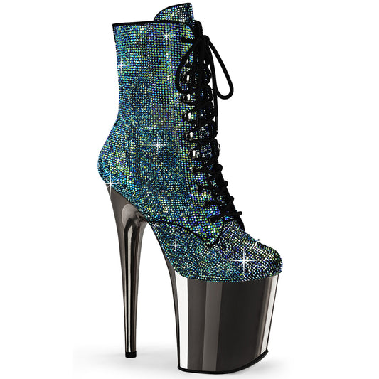 Pleaser  Stivaletti FLAMINGO-1020CHrs Turquoise Multi Rs / Peltro Chrome
