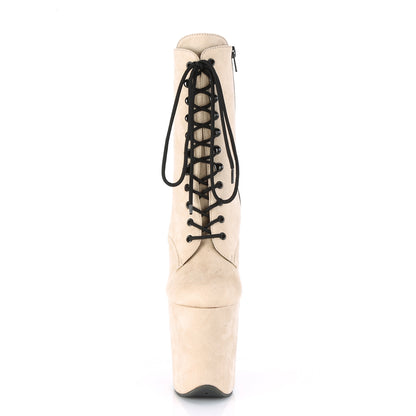 Pleaser Stivaletti da donna FLAMINGO-1020FS Beige Faux Suede / Beige Faux Suede Suede