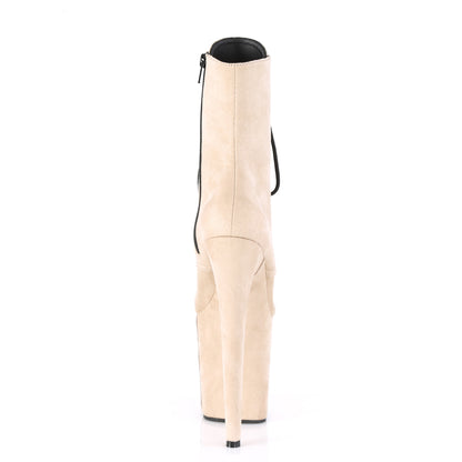 Pleaser Stivaletti da donna FLAMINGO-1020FS Beige Faux Suede / Beige Faux Suede Suede