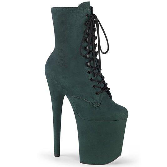 Pleaser Stivaletti da donna FLAMINGO-1020FS Emerald Green F. Suede / Emerald Green F.Suede