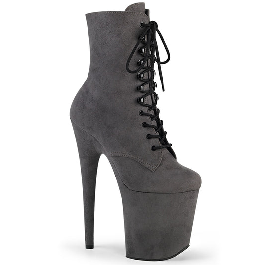Pleaser Stivaletti da donna FLAMINGO-1020FS GRAY FAUX Suede / Grey Faux Suede Suede