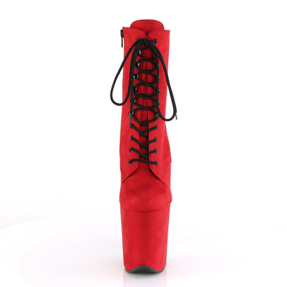 Pleaser Stivaletti da donna FLAMINGO-1020FS RED FAUX SOMEDE / ROSSO FAUX SOMEDE