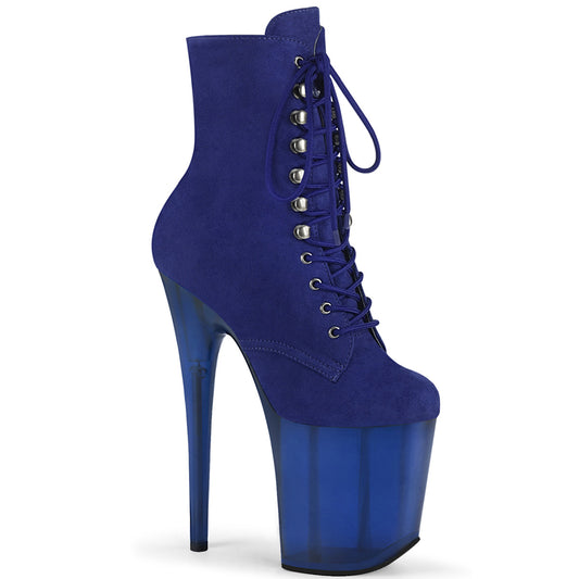 Pleaser Stivaletti da donna FLAMINGO-1020FST Royal Blue Faux Suede / Blue Blue