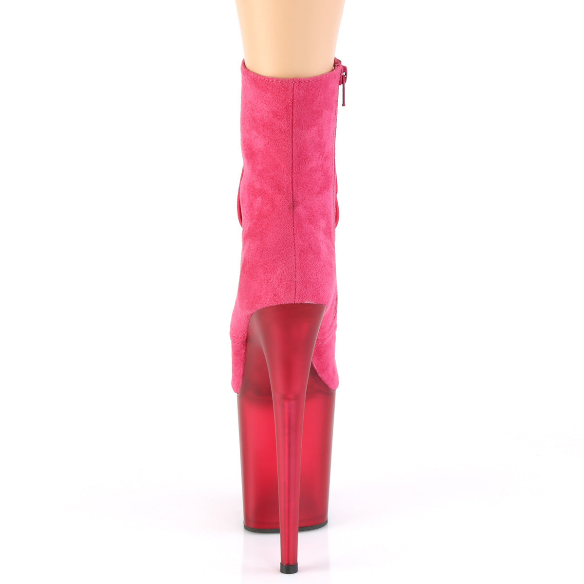 Pleaser Stivaletti da donna FLAMINGO-1020Fst H. Pink Faux Suede / Glassed H. rosa