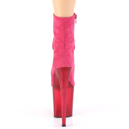 Pleaser Stivaletti da donna FLAMINGO-1020Fst H. Pink Faux Suede / Glassed H. rosa