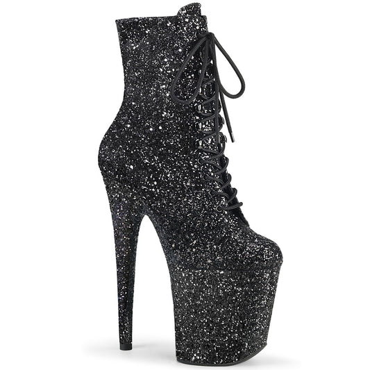 Pleaser Stivaletti da donna FLAMINGO-1020GWR BLK Glitter / BLK glitter